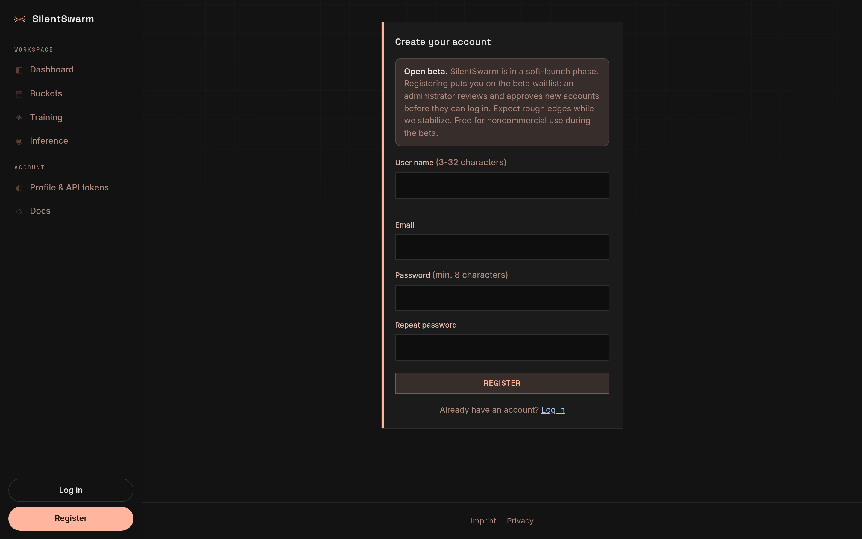 Register form
